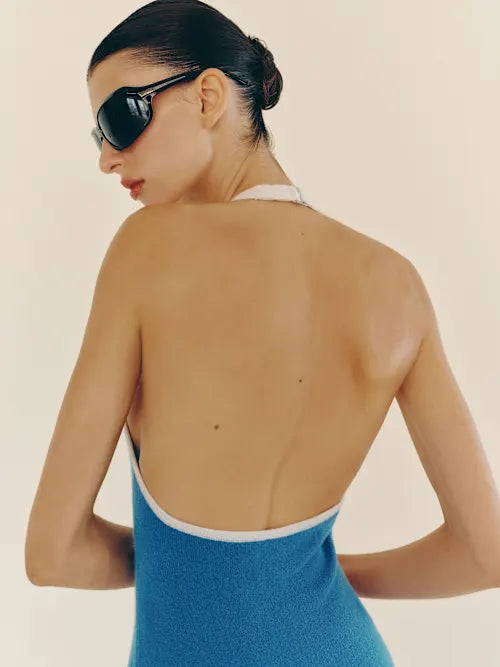 Mia Cashmere Halter Dress
