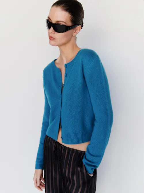 Clara Cashmere Crew Cardigan